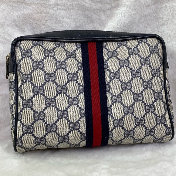 GUCCI GG Authentic vintage toiletry travel makeup pencil case bag toiletries - Picture 4 of 14